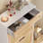 Natural Rattan Shoe Cabinet, 2 Flip Door Shoe Rack With A Drawer-1104070311
