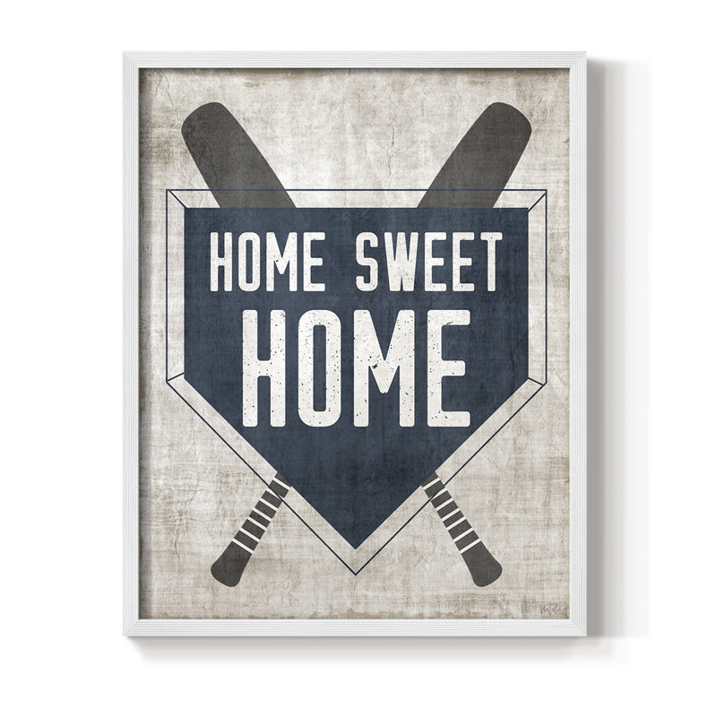 Impression encadrée Home Sweet Home Base - bois massif, H 21 po x l 17 po, Blanc