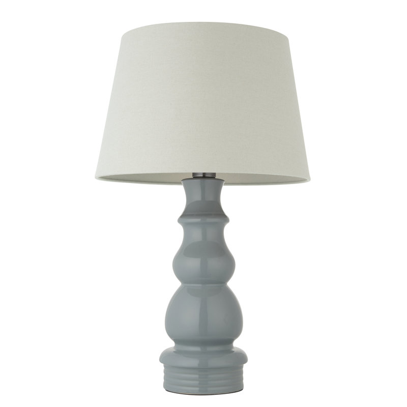 Exeter Ceramic Table Lamp, Ivory, 66cm H x 40.5cm W x 40.5cm D