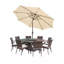 Kiska 8 - Person Patio Dining Set with Round Table , Cushions Included-30116749
