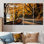 Golden Road Of Autumn I - Road, ensemble d'art mural 4 pièces