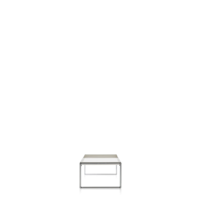 Trays Coffee Table, White, 10" H x 31.5" L x 15.75" W