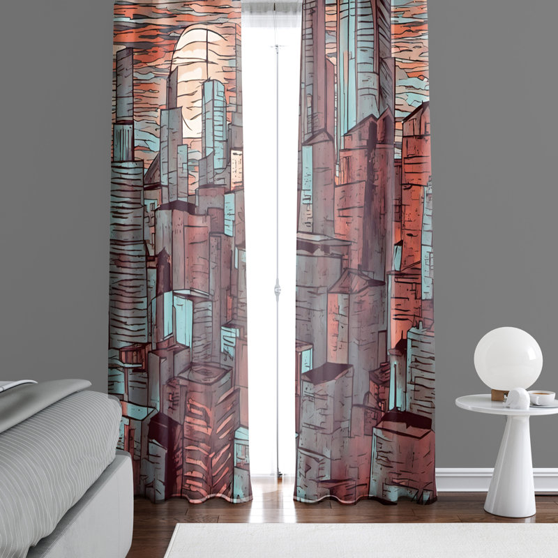 Semi Sheer Curtain Pair, 20" W x 82" L