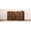 Table de chevet en bois récupéré naturel pour la chambre à coucher, 3 motifs rustique massif