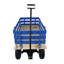 Chariot de chariot en bois avec poignée pliante, chariot utilitaire tout-terrain robuste pour l'extérieur, le jardin, le camping et la plage - chariot utilitaire à tirer classique-128387297