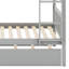 Lit superposé modulaire en bois avec lit gigogne, conception convertible et garde-corps de sécurité-1399028226