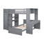 Lit mezzanine double avec lit simple autoportant, tablettes, bureau et garde-robe gris-373898184-373898187
