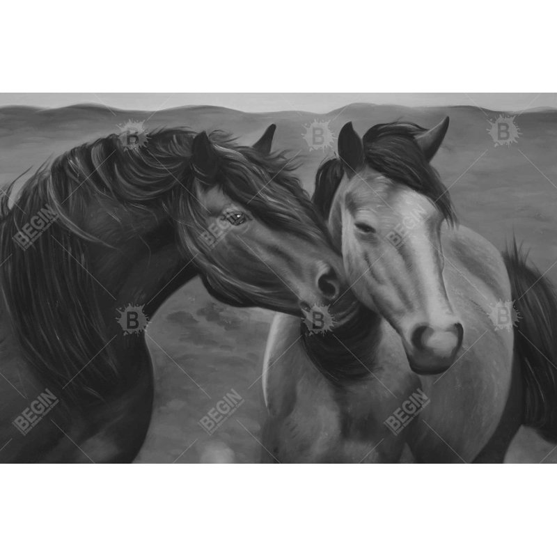 Tenderness - Farm Animals White Canvas for Home Decor