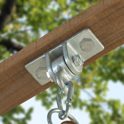 PLAYBERG Steel Silver Swing Set Hardware with Mounting Hangers
