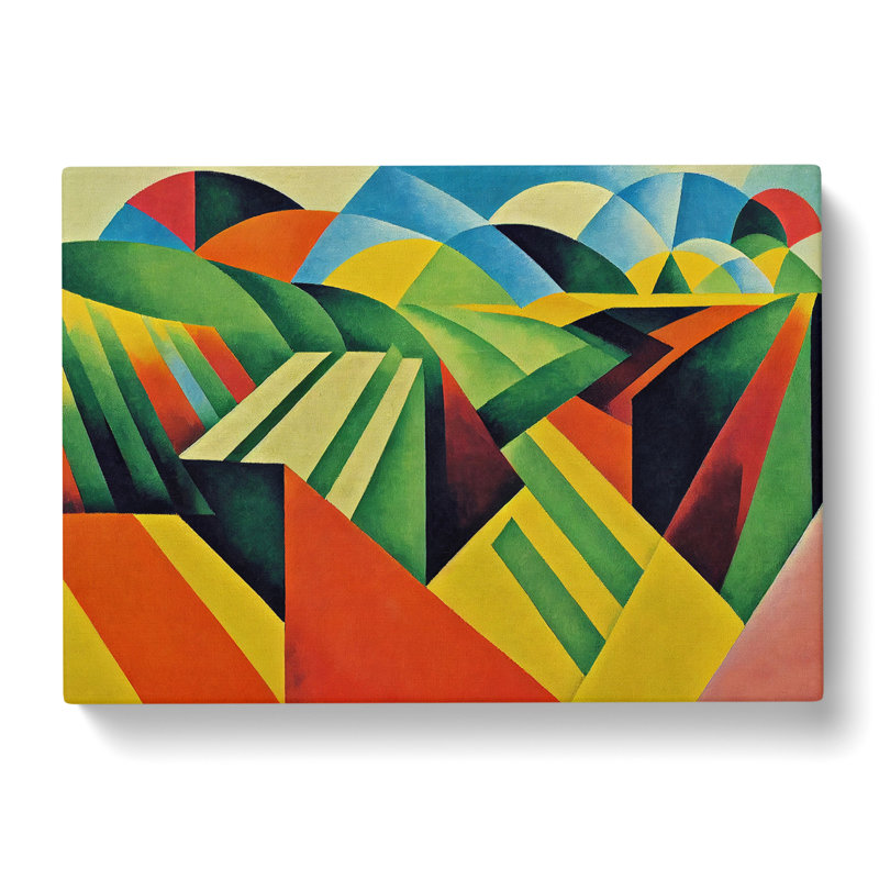 Bold Abstract Meadow Landscape - Wrapped Canvas, 35cm H x 50cm W x 3cm D