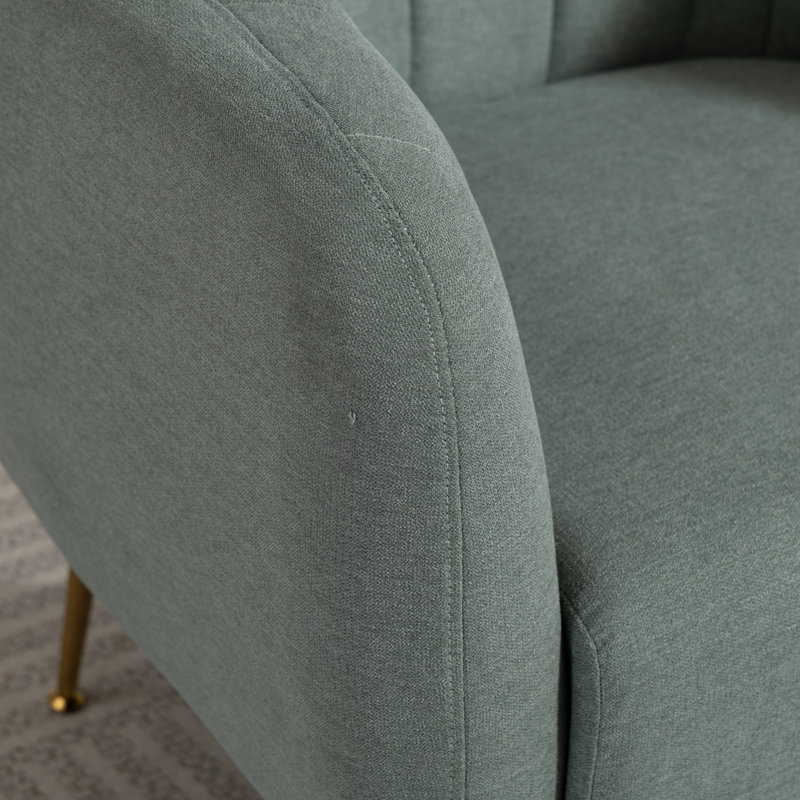 Upholstered Armchair, Duck Egg