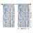 Blue Damask Blackout Curtains Set Of 2, 28 × 40