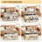 Lift Top Coffee Table, 3-in-1 Multifunctional Coffee Table with Drawers and Hidden Compartments