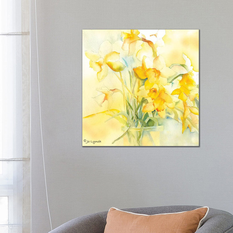 Daffodil Spring by Jo Lynch - Wrapped Canvas Gallery-Wrapped Canvas Giclée, 66.04cm H x 66.04cm W