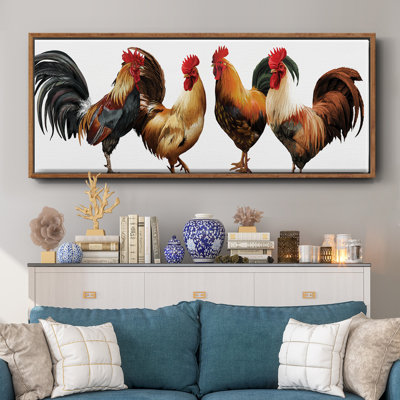 Coq - toile encadrée