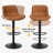 Adjustable Swivel 24"-33" Height Rhombus Leather Bar Stools with Back for Kitchen Island-1842835492-1842835494