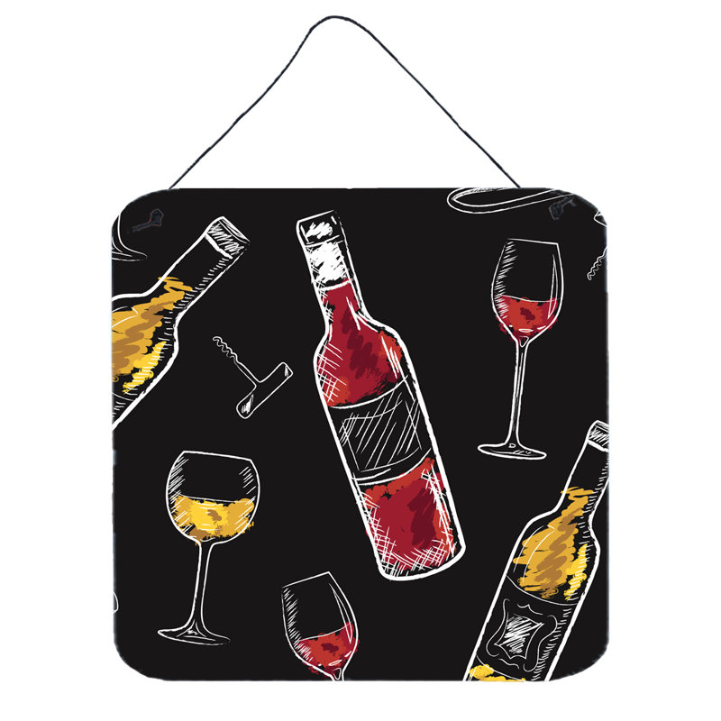 Handmade Food & Beverage Wall Decor on Metal, Black