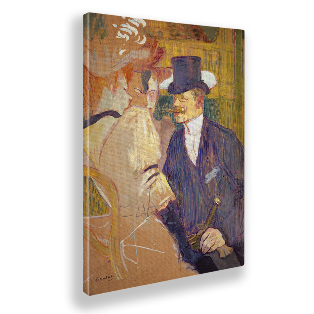 Wandbild English Man beim Kabarett von Henri de Toulouse