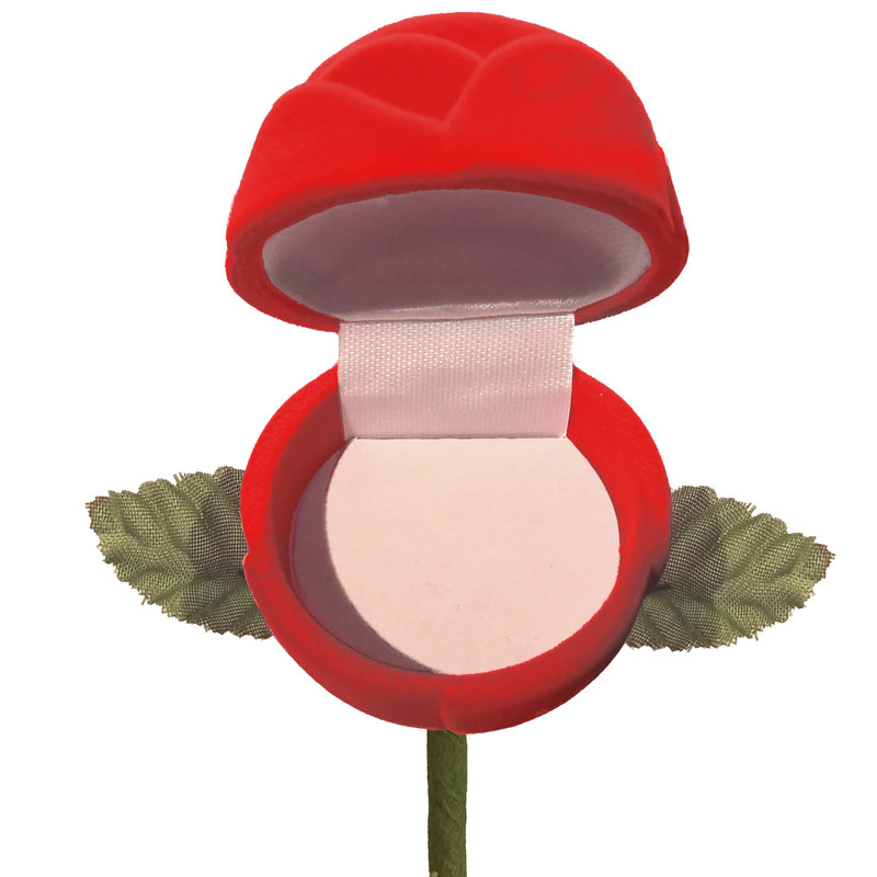 Red Velour Long Stem Rose Gift Box In Presentation Box Ring C59B1D2BC0DE4CD685FF09CCC26EBD0C