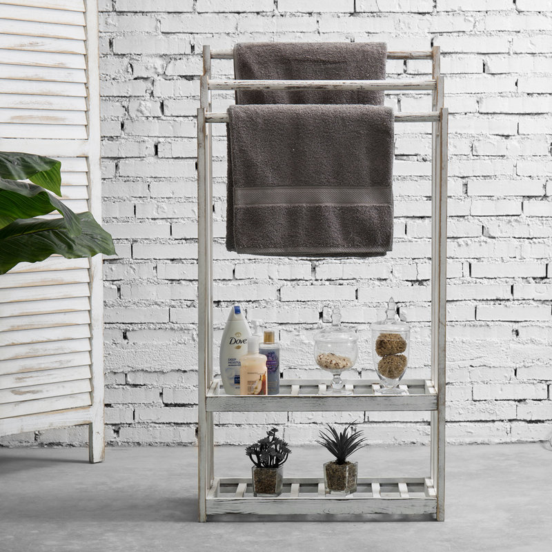 Wood 3 Freestanding Towel Stand