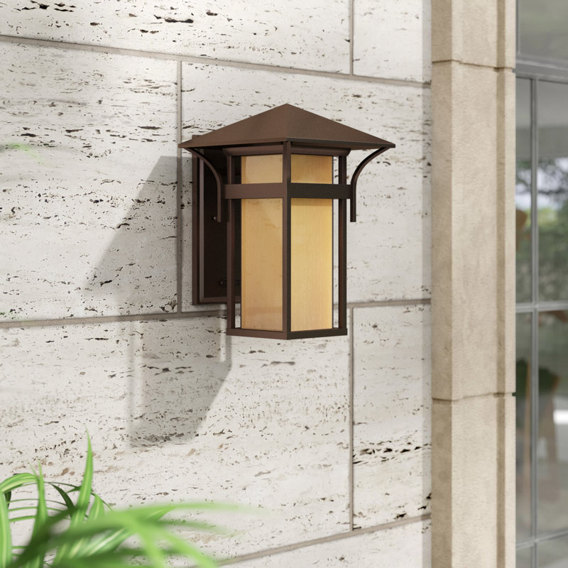 Harbor Outdoor Wall Lantern, Anchor Bronze, 10.5" H x 7" W, Non-Energy Saving/Non-Dark Sky