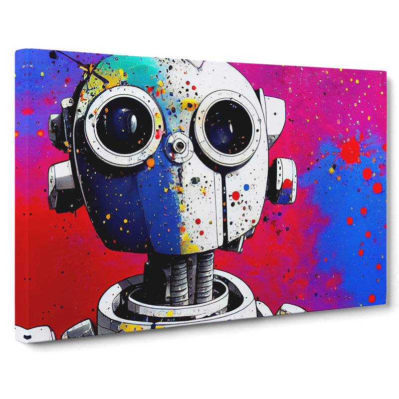 Robot Art Splash Vol.2 - Wrapped Canvas, 35cm H x 50cm W x 3cm D