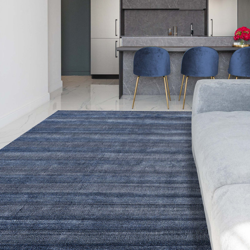 Area Rug in Navy, Rectangle 2' x 3'