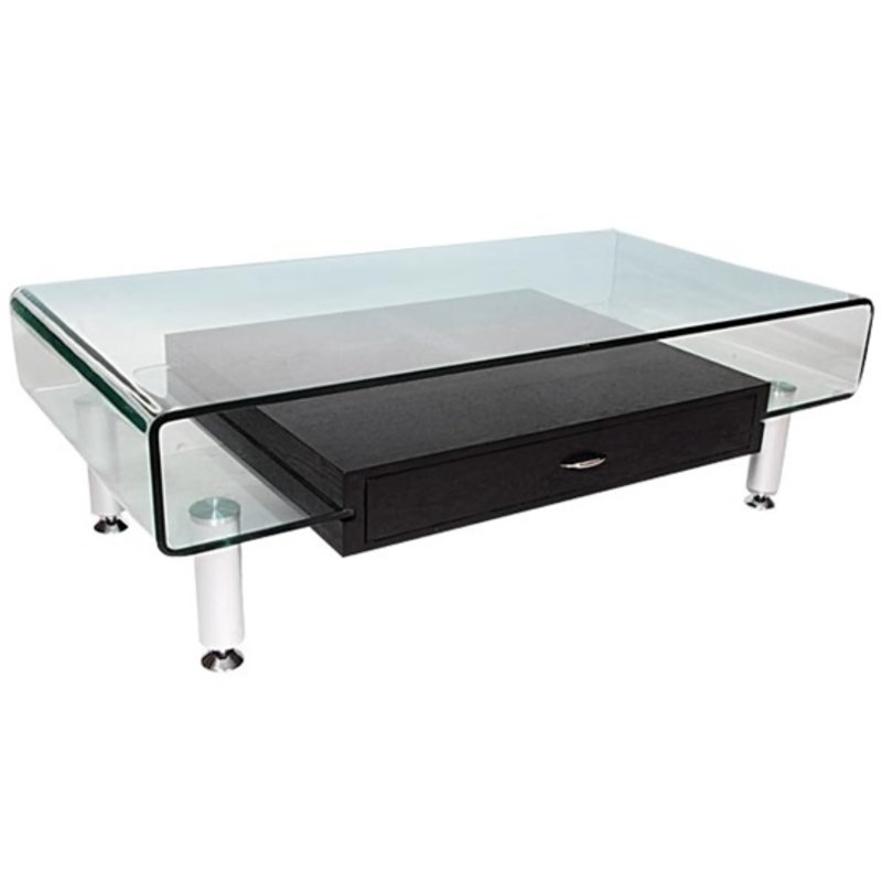 Table basse avec rangement Lavendon, Noir