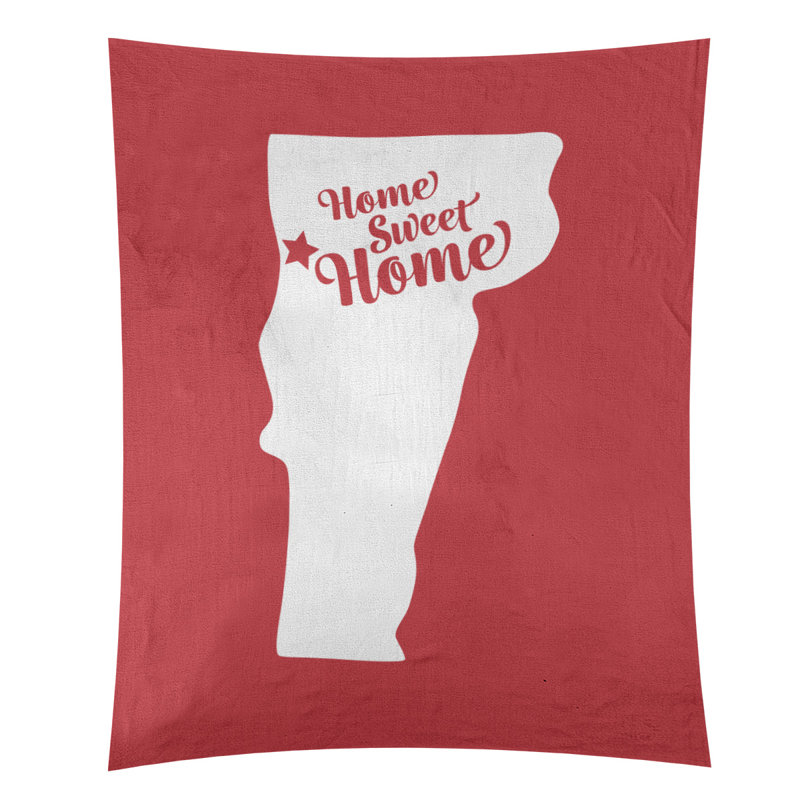 Tapisserie murale Home Sweet Burlington, H 104 po x l 88 po, Rouge