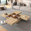 Table basse carrée avec plateau coulissant et rangement-1832231481