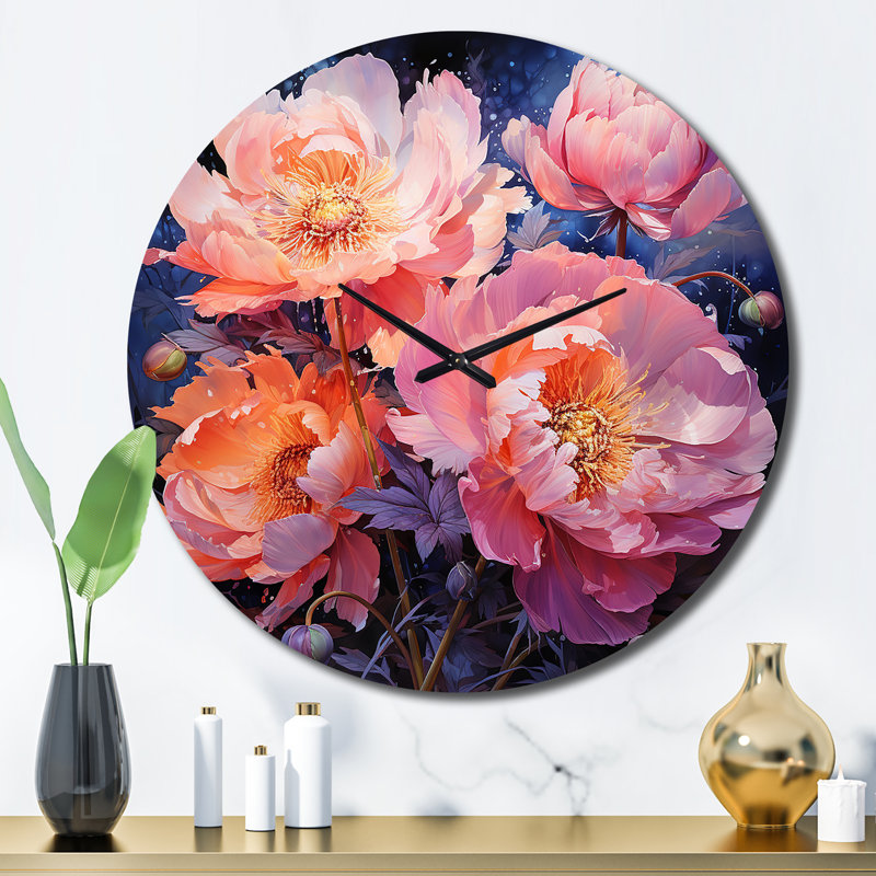 Daleigh - Horloge murale florale, Grand