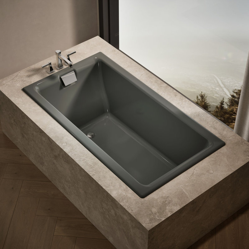 Tea-for-Two 66" x 36" Dop-In or undermount, Thunder Gray