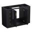 48" Classic Freestanding Bathroom Vanity Cabinet Only, 6 Drawers & 2 Soft-Close Doors, Black