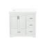 Meuble-lavabo 36 po avec lavabo simple, meuble-lavabo sous-comptoir moderne avec 2 portes et 4 tiroirs, l 35,8 po x P 19,7 po x H 35,4 po.