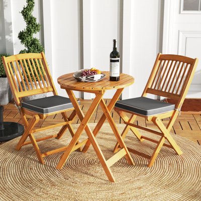Round 3 - Piece 2 - Person 60CmL Outdoor Bistro Set
