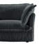 Slip-covered Armchair with Generous Back Cushion and Multiple Toss Pillows, Offering Deep Seating Comfort for Relaxing Moments.