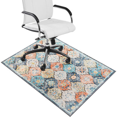 Tapis orange orange pour chaise de bureau - Tapis antidérapant 48 po x 36 po pour ...