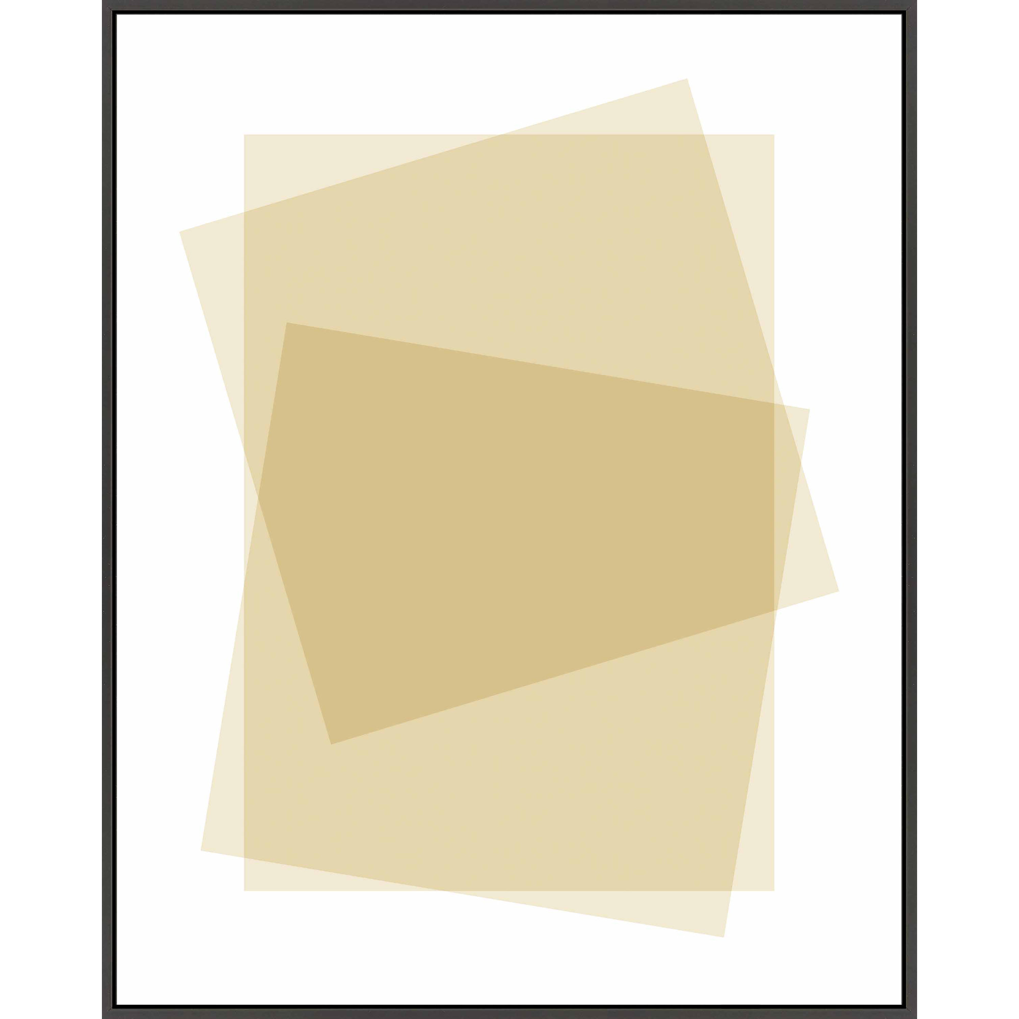 Light Yellow Kami by Jacques Pilon, Black Framed Canvas, 30" H x 24" W