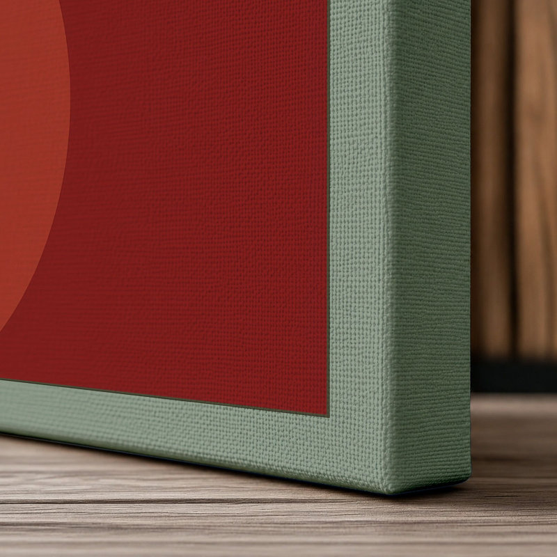 Overlapping Forms Minimalist - Wrapped Canvas, 24x16 - 61.0 x 40.6 cm, Sage Border