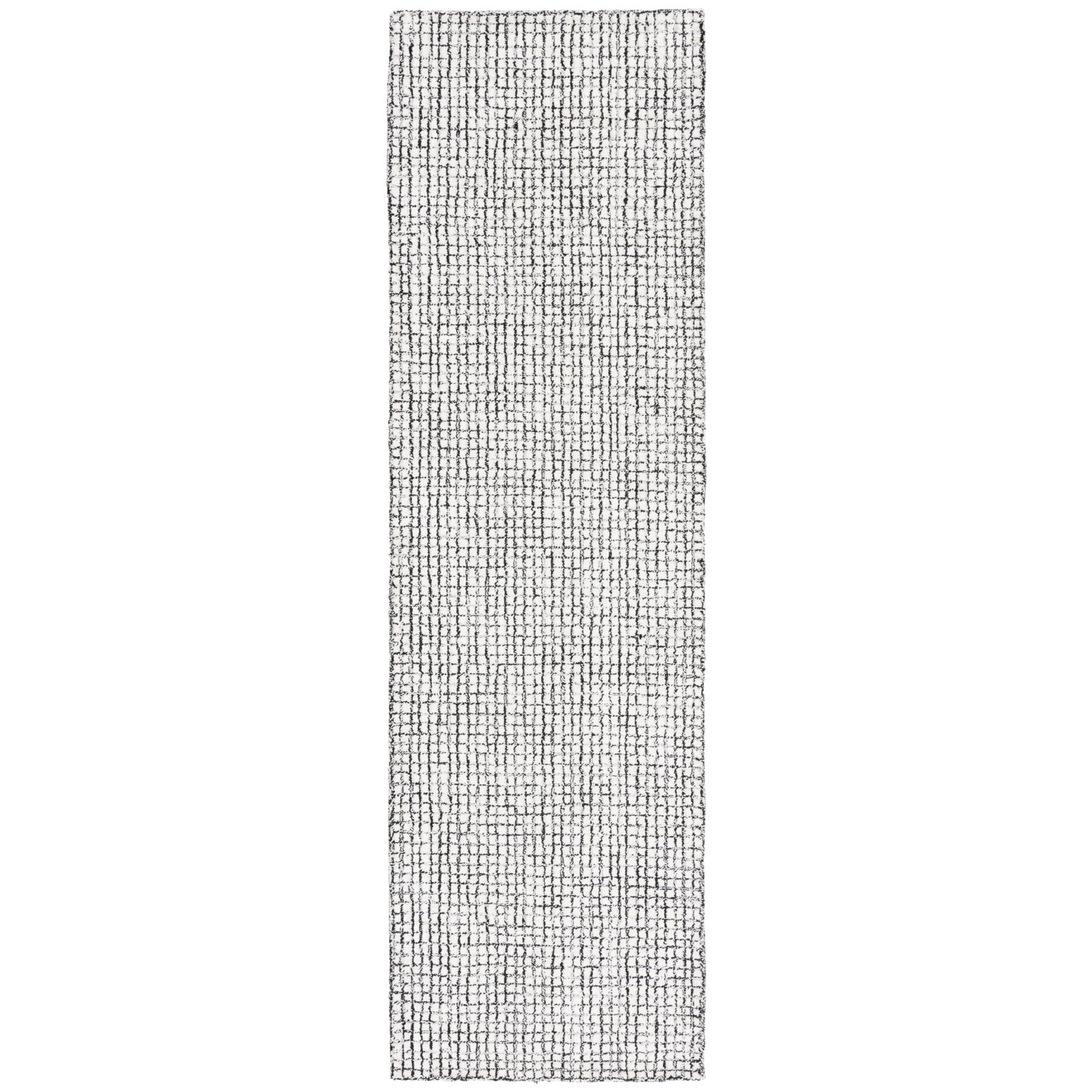 Rowe Handmade Tufted Ivory/Black Area Rug, Runner 2'3" x 8'