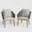 Beige Cushion/Grey/Brown Wood Frame