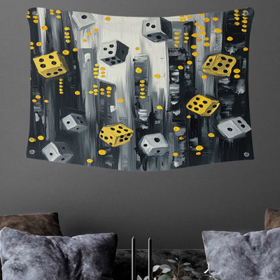 Playing Dice Wall Tapestry -  Recreational Wall Decor