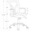 Chaise de bureau ergonomique pivotante à hauteur réglable avec accoudoirs, filet noir et métal chromé, design contemporain pour un travail confortable-301938682-301938681