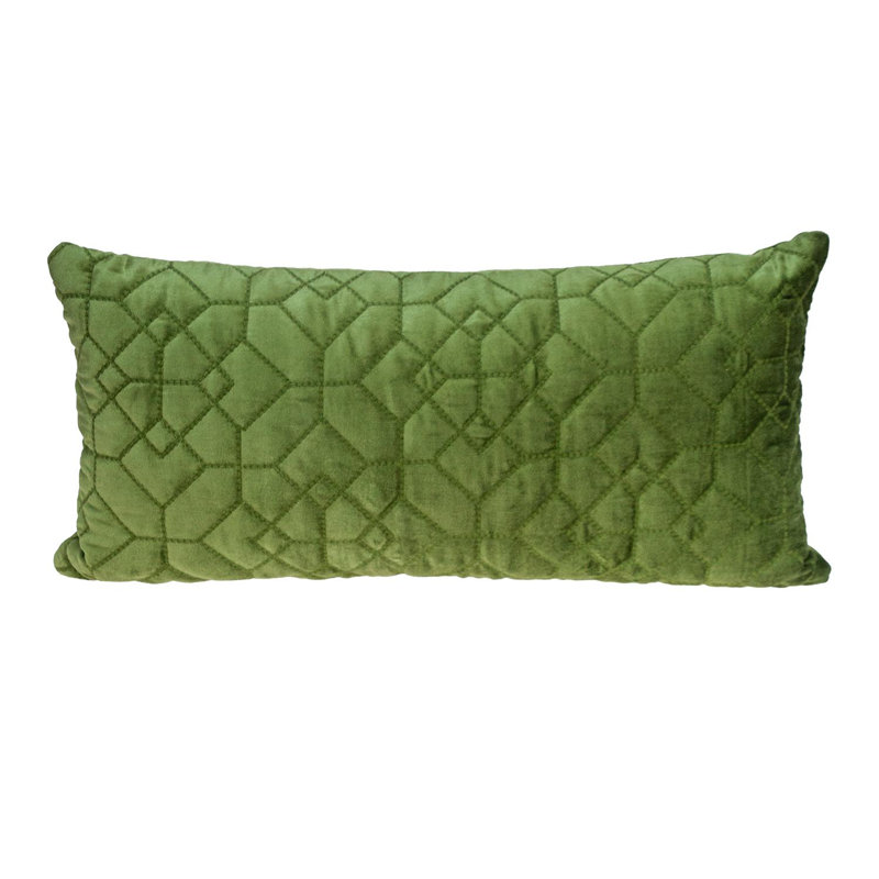 Parkland Collection Sora Transitional Quilted Olive Throw Pillow, Green