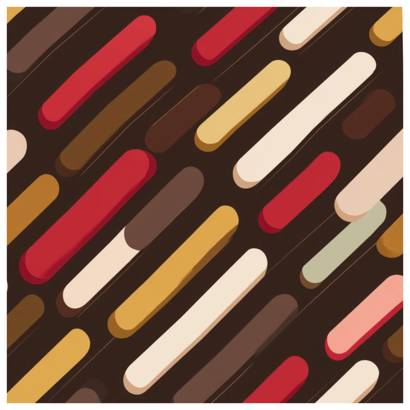 Édredon à rayures diagonales abstrait Mid-Century moderne, Simple extra long
