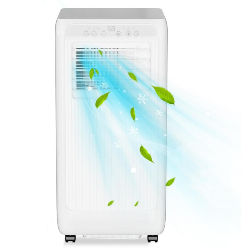Climatiseur portatif, climatiseur portatif 8 000 BTU avec affichage DEL, télécommande, minuterie 24 heures, refroidissement, ventilateur