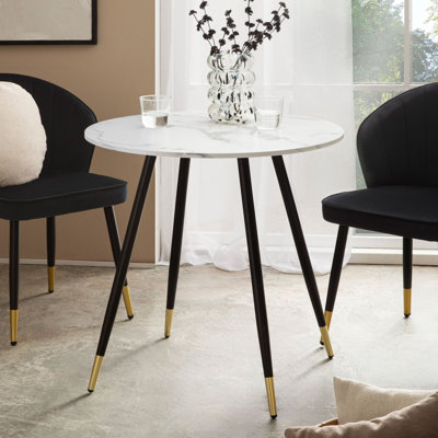 Round Metal Base Dining Table