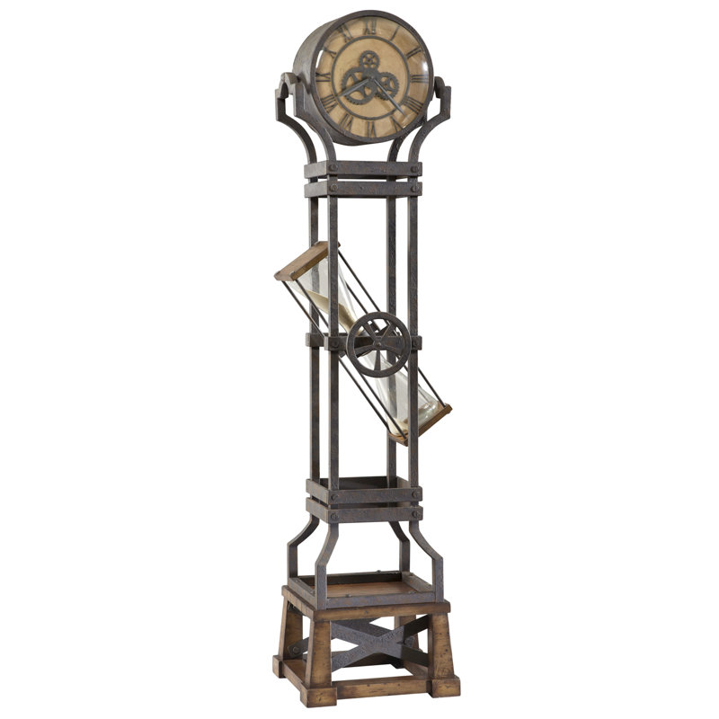 Horloge de sablier moderne, sablier réglable à la main de 60 minutes, mouvement à quartz à triple carillon