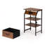 Table de bout, table d'intérieur, table de chevet, table de chevet avec tiroir et tablettes, ports et prises USB