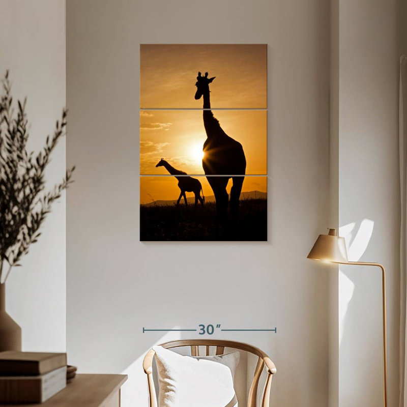 Brampt Giraffe Silhouettes, 57" H x 36" W